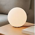 lampada da tavolo marike bianco vetro globo &oslash; 25 cm e27