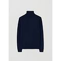 - pullover a collo alto in cachemire donna blu scuro taglia m