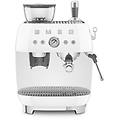 egf03wheu macchina per caffè espresso con macinino in stile anni 50 bianca