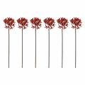 set da 6 fiori artificiali agapanthus rosso