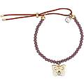 bracciale con perline ceramiche e pendente farfalla