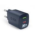 Sbs Caricabatterie Da Muro Tetrganlcd1usb1c30b-blu
