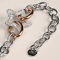 bracciale lady phantasya acciaio bicolore bianco / rosa cristallo collezione lady phantasya bicolore