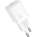 caricabatterie usb type-c fast charger gan5 30w mini white ccgn070502