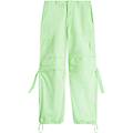 pantaloni cargo in popeline con doppia coulisse