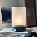 lampada led da tavolo a batteria cozy altezza 20 5 cm cemento