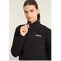 felpa da donna zip e collo alto con logo minimal nero donna extra large