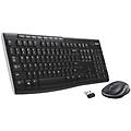 Logitech Kit Mk270 Tastiera Wireless Layout Spagnolo Mouse Wireless Colore Nero