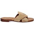 sandali bassi donna taupe in camoscio