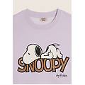 felpa donna corta comfort fit con grande stampa snoopy orchid petal donna large